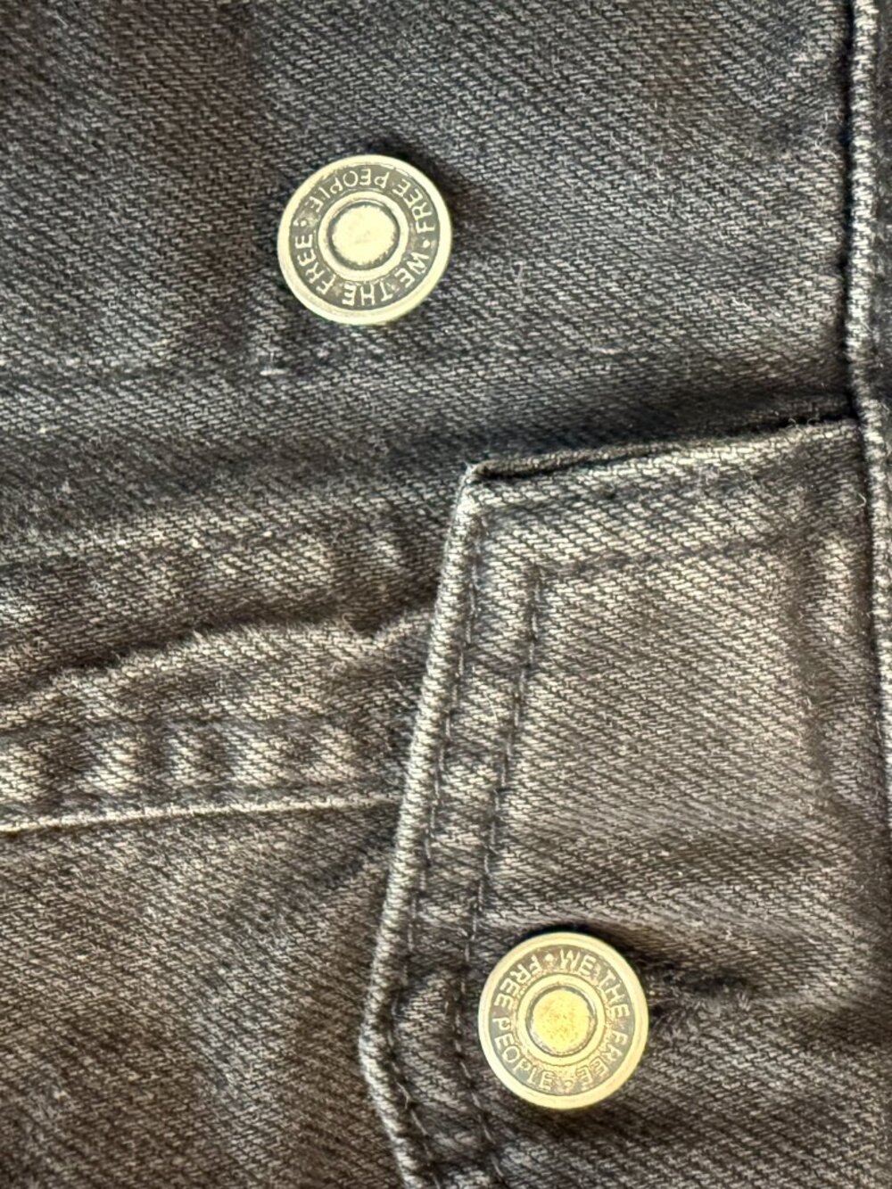 NWT Free People Black Jean Jacket - Picture 6 of 9